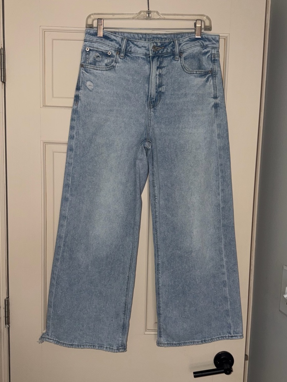 American Eagle Outfitters Super High Rise Baggy Wide Leg jeans- short length